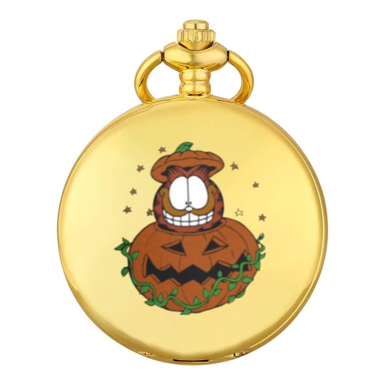 Discover Halloween Garfield Pumpkin Pocket Watches, Halloween Pumpkin Garfield Cat Pocket Watches