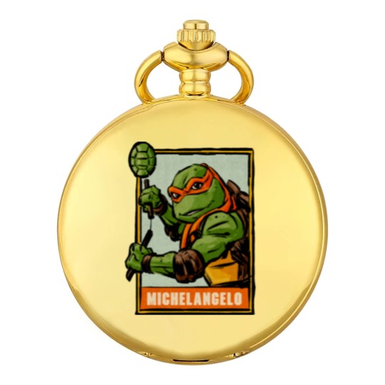 Discover Michelangelo Ninja Turtles Comic Vintage Pocket Watches,