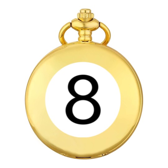 Discover One And Only - Be Unique Be Original - Black 8 Ball Pool Conceptual Design Pocket Watches