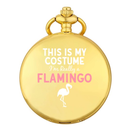 Discover Pink Flamingo This Is My Costume Im a Flamingo Halloween Funny Costume 578 Flamingos Pocket Watches