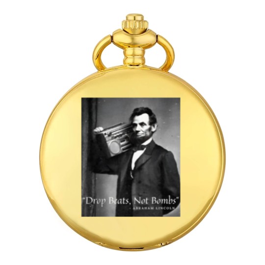 Discover Drop Beats Not Bombs Abraham Lincoln Funny Honest Abe Pocket Watches