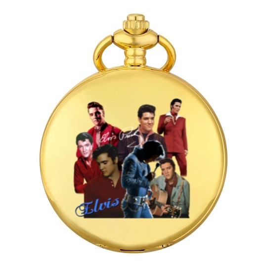 Discover Inspired Elvis Presley Graphic Signature T- Pocket Watches Gift For Fan