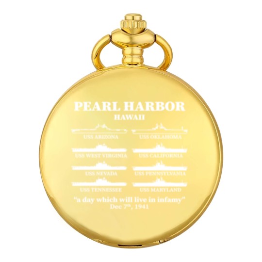 Discover Pearl Harbor Memorial Day Battleships USA Patrio Pocket Watches