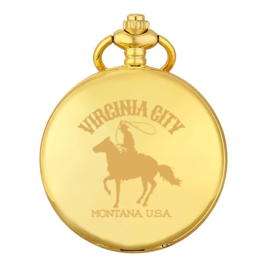 Discover Vintage-Style Virginia City Montana U.S.A. - Gold - CowboyWesternWild West Pocket Watches