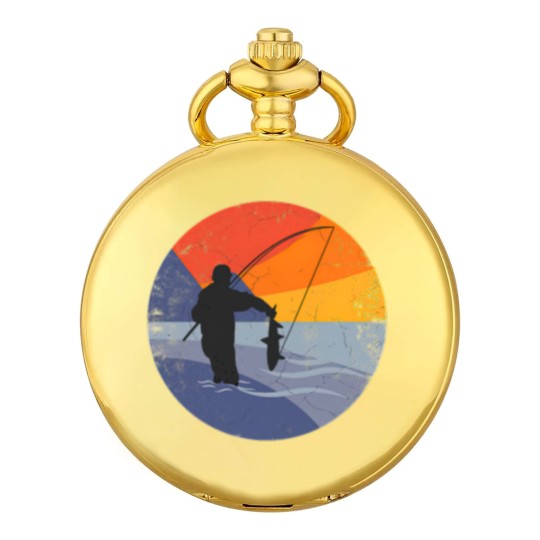 Discover Fishing fishing rod FISHING FISHERMAN lake fishing Pocket Watches