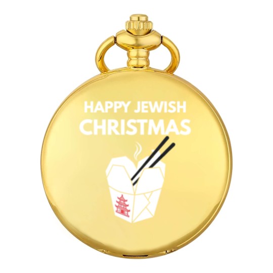 Discover Happy Jewish Christmas Pocket Watches Chinese Takeout- Hanukkah Pocket Watches