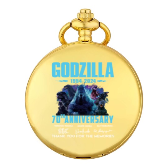 Discover God zilla 1954-2024 70th Anniversary Thank You Pocket Watches, God zilla Pocket Watches