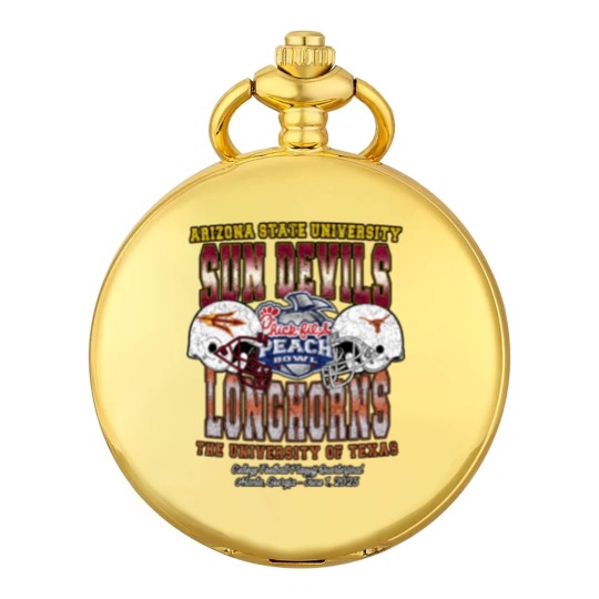 Discover 2025 Chick-fil-A Peach Bowl Matchup Pocket Watches Arizonna State Sun Devills