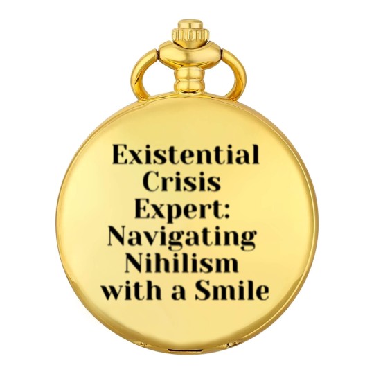 Discover Optimist Nihilism Philosophy Quote Pocket Watches