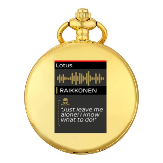 Discover Raikkonen Leave me alone I know what to do radio Pocket Watches