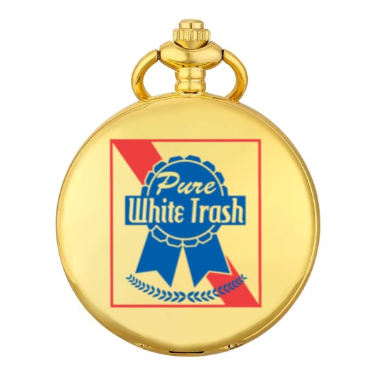 Discover Funny Redneck Gift, Pure White Trash Pocket Watches