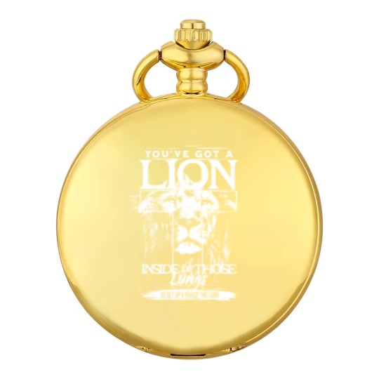 Discover Christian  Pocket Watches - You've Got A Lion Inside Of Those Lungs White Pocket Watches