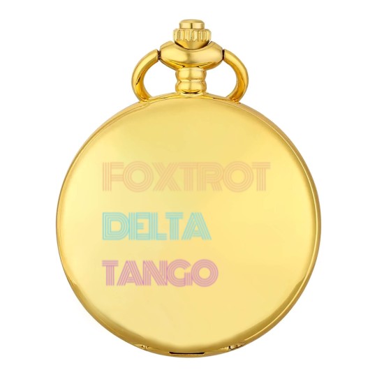 Discover Subtle Anti Trump Pocket Watches, Foxtrot Delta Tango Pocket Watches, Political Protest Pocket Watches