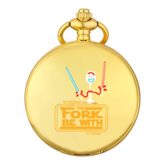 Discover Disneyyy Forky May The Fork Be With You Pocket Watches, toy stories Forky Pocket Watches