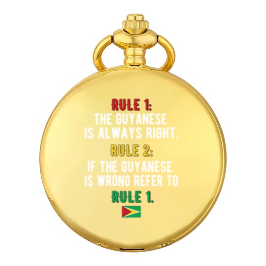 Discover Guyanese Roots Guyana Flag Guyanese Heritage Pocket Watches