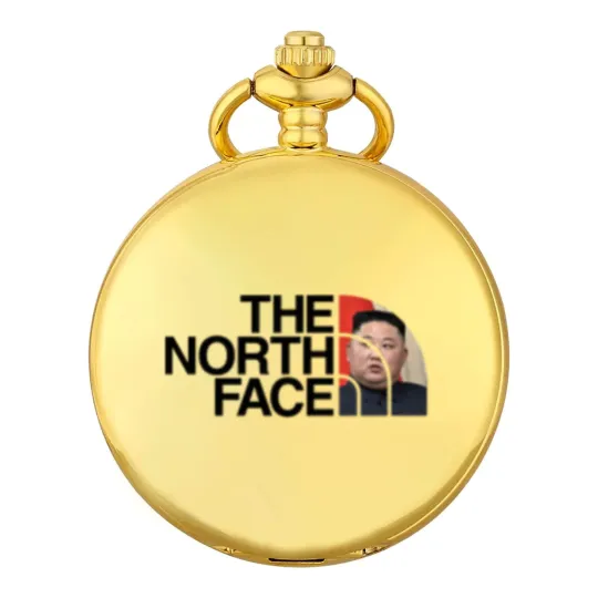 Discover North Face Hijacked Unisex Pocket Watches, Kim Jong Un Parody Pocket Watches, Funny Gift, Black Humor, Memes, meme Pocket Watches
