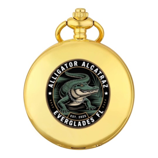 Discover Alligator Alcatraz Pocket Watches, Everglades Florida Parody Pocket Watches