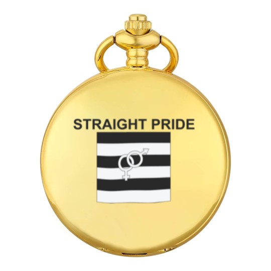 Discover Straight Pride Pocket Watches Gender Symbols Men & Woman