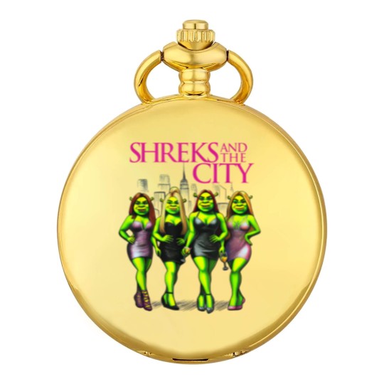 Discover Shreks And The City Pocket Watches, Shrek Funny Pocket Watches, Shrek Face Meme Pocket Watches