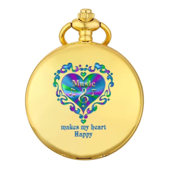 Discover Music Makes My Heart Happy Pocket Watches