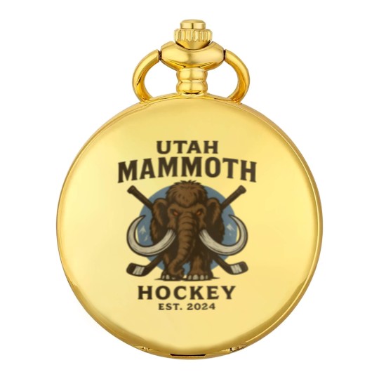 Discover Utah Mammoth Hockey Pocket Watches, Utah Mammoth Pocket Watches, Unisex Sports Pocket Watches