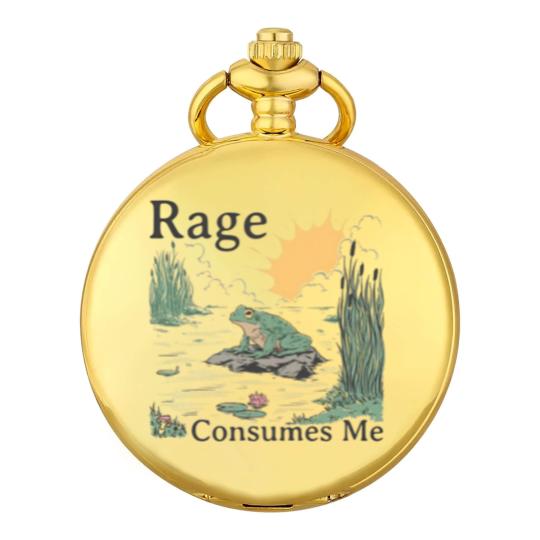 Discover Rage Consumes Me Pocket Watches, Frog Pond Pocket Watches, Meme Frog Pocket Watches, Vintage Style Unisex Pocket Watches