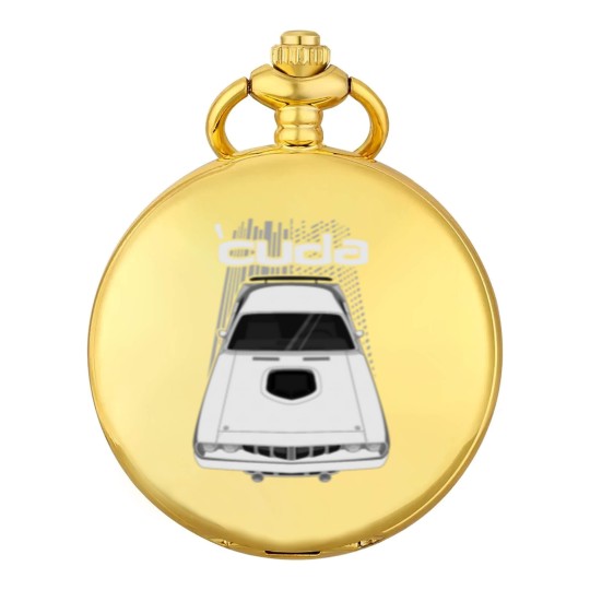 Discover Plymouth Barracuda 1971 - White Pocket Watches