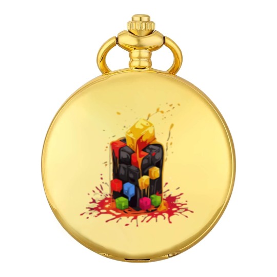 Discover Rainbow Abstraction melted rubix cube - Rainbow Abstraction Melted Rubix Cube - Pocket Watches