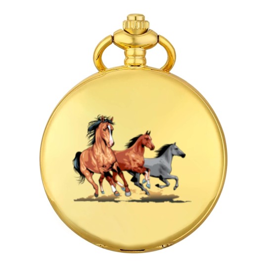 Discover Horses | Three Horses Pocket Watches