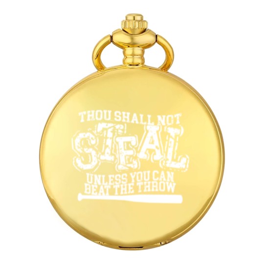 Discover Thou Shall Not Steal Unless You Can Beat The Throw Pocket Watches, Baseball Pocket Watches