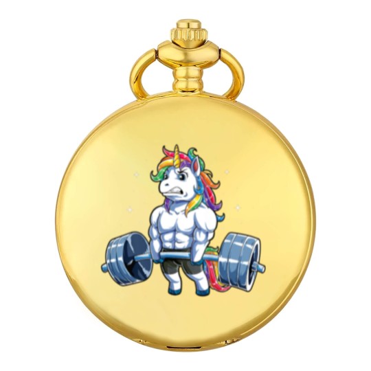 Discover Unicorn Weightlifting Pocket Watches, Unicorn Pocket Watches, Unicorn Gifts, Gym Pocket Watches, Workout Pocket Watches