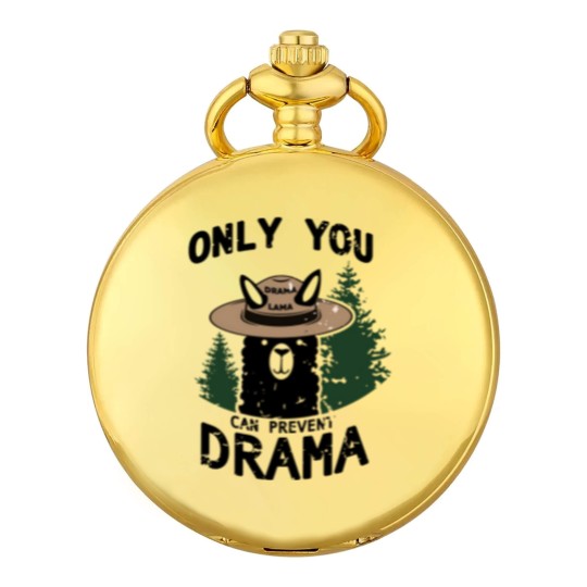 Discover Only You Can Avoid the Drama, Llama Smokey Parody, Llama Super Soft Pocket Watches