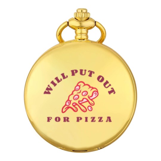 Discover Will Put Out For Pizza unisex Pocket Watches | Pizza Lover Pocket Watches
