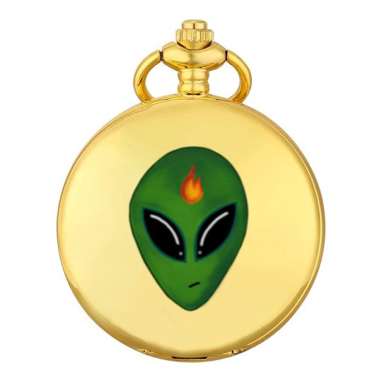 Discover Inciteful Alien Head Pocket Watches