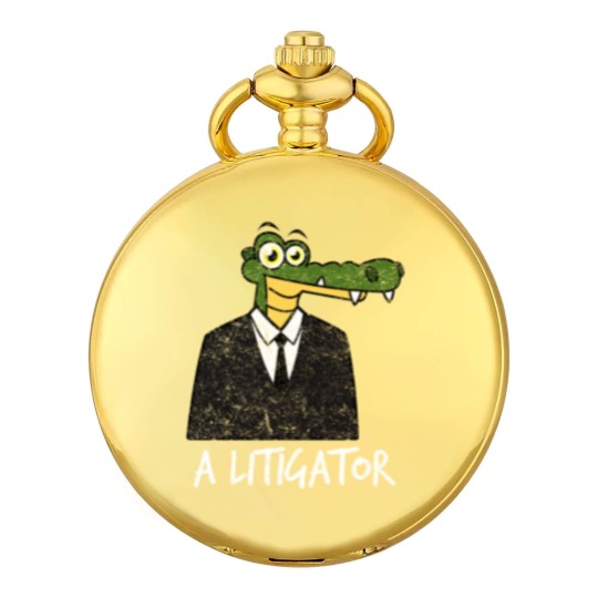 Discover A Litigator Alligator Lawyer Attorney Law Distress Pocket Watches