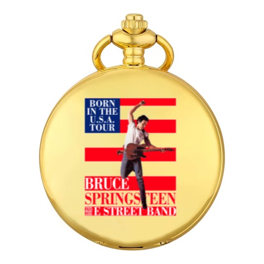 Discover Bruce Springsteen Born In Usa Tour Pocket Watches, Bruce Springsteen Usa Flag Pocket Watches