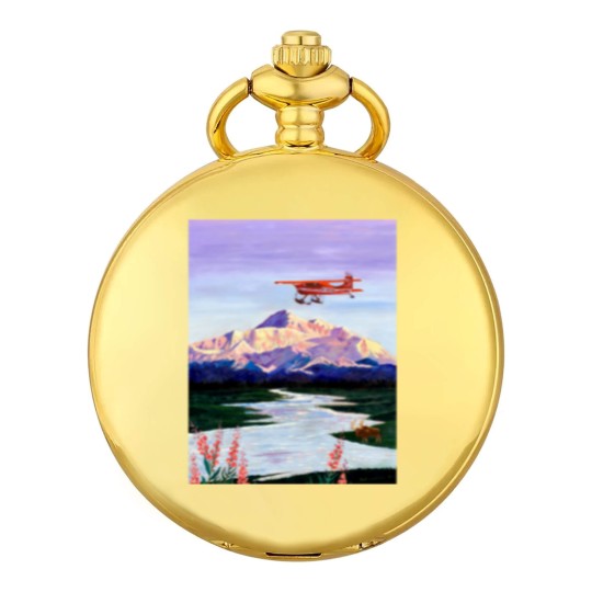 Discover Denali Mountain Painting, K2 Aviation, Living Room Painting, Alaska Mountain, Gift for Pilot, Scott Pocket Watches