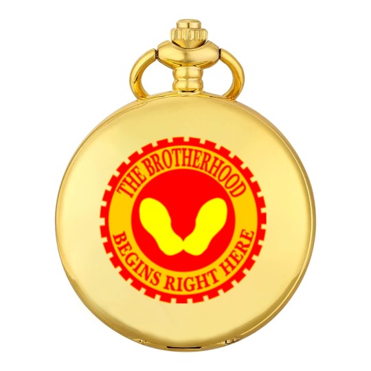 Discover The Brotherhood Begins Right Here Yellow Footprint Pocket Watches