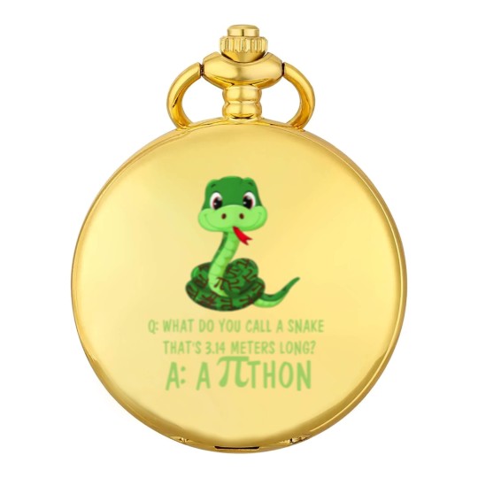 Discover Python Pithon Pi Symbol Happy Pi Day Pocket Watches Math
