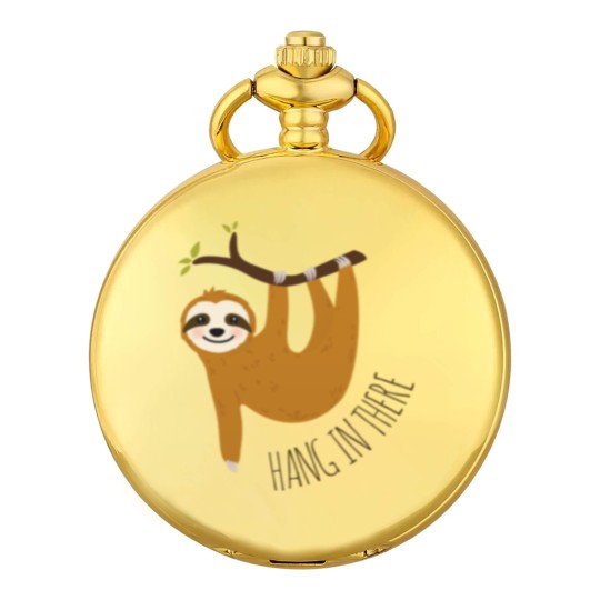 Discover Adorable sloth hang in there quot Pocket Watches
