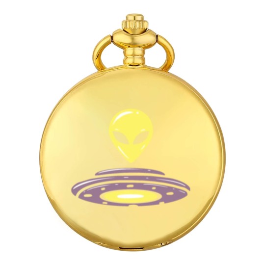 Discover Alien UFO motif alien head saucer design Pocket Watches