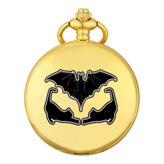 Discover Funny, Cute and Beautiful Bat with Cat Cartoon Pocket Watches