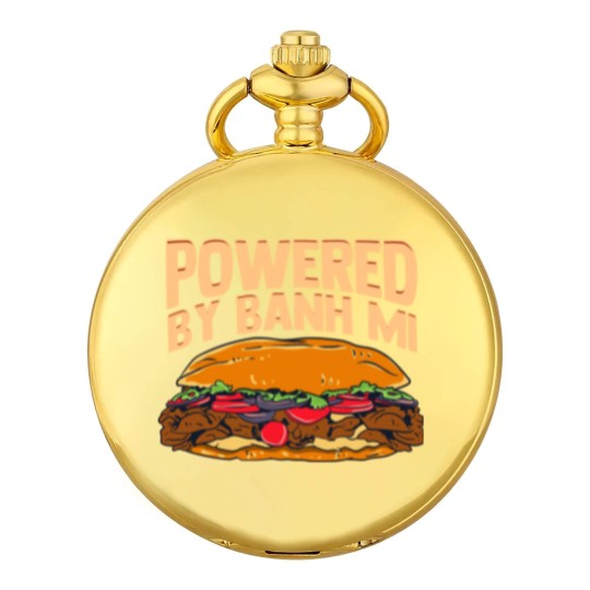 Discover Powered By Banh Mi Funny Vietnamese Food Gift Pocket Watches