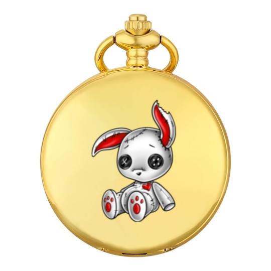 Discover Goth Bunny Cute Gothic White Bunny Pocket Watches