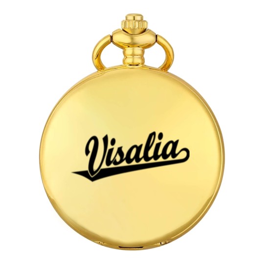 Discover Visalia script logo in black Pocket Watches