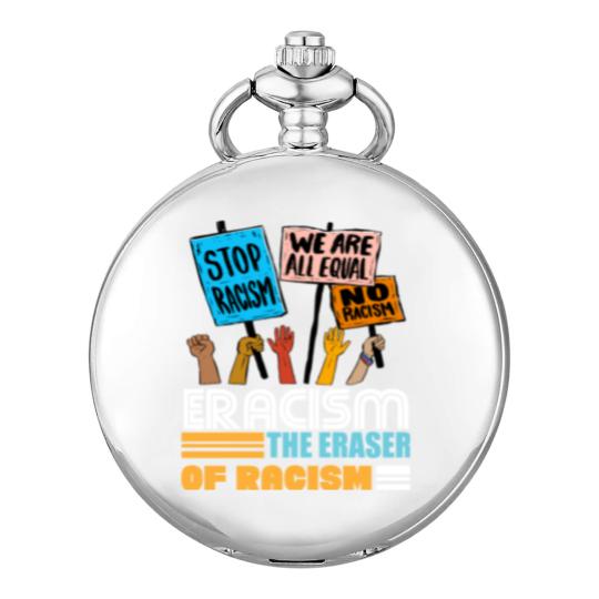 Discover Eracism the Eraser of Racism Black lives matter Pocket Watches