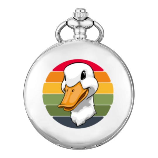 Discover Duck Head Retro Funny Water Ducklings Pocket Watches