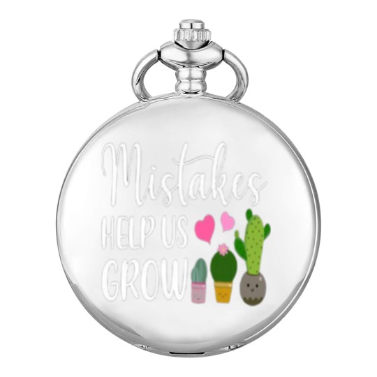 Discover Mistakes Help Us Grow For Teacher and Student Pocket Watches
