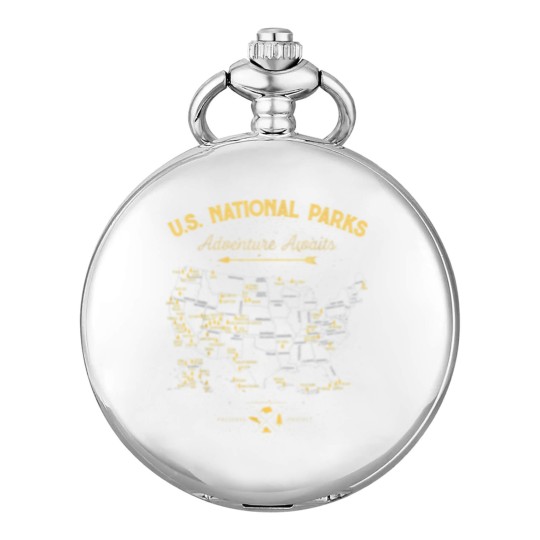 Discover National Parks Map Camping Women Men Hiking 7186 Pocket Watches