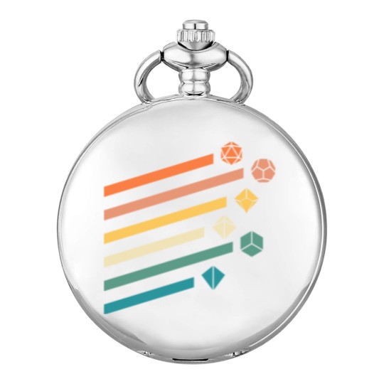 Discover Retro Minimalist Polyhedral Dice Set Tabletop RPG - Dungeons And Dragons - Pocket Watches